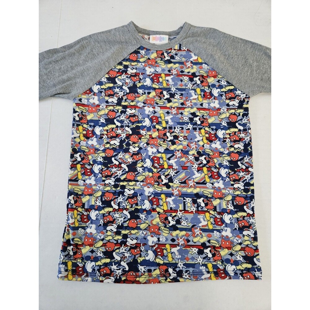 Luluaroe Unisex Kids "Sloan" Disney Mickey Mouse Shirt Size 6, 3/4 Sleeves